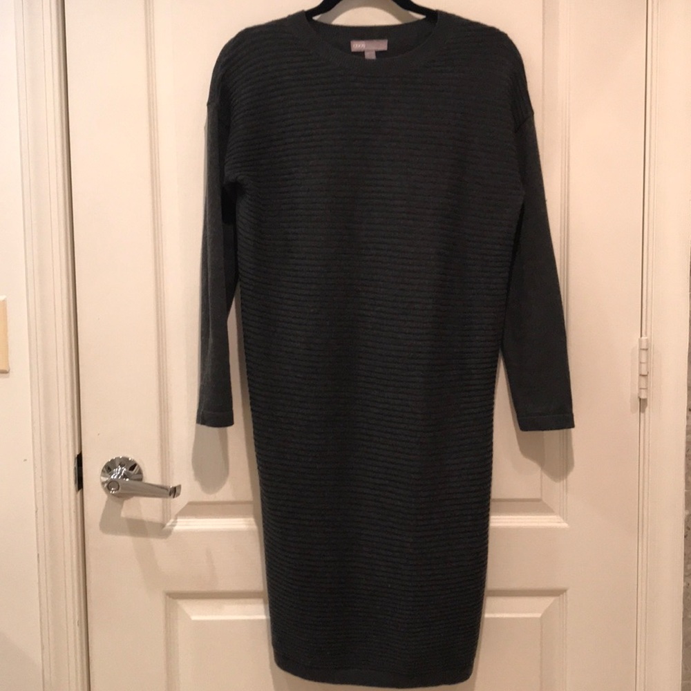 ASOS midi grey sweater dress